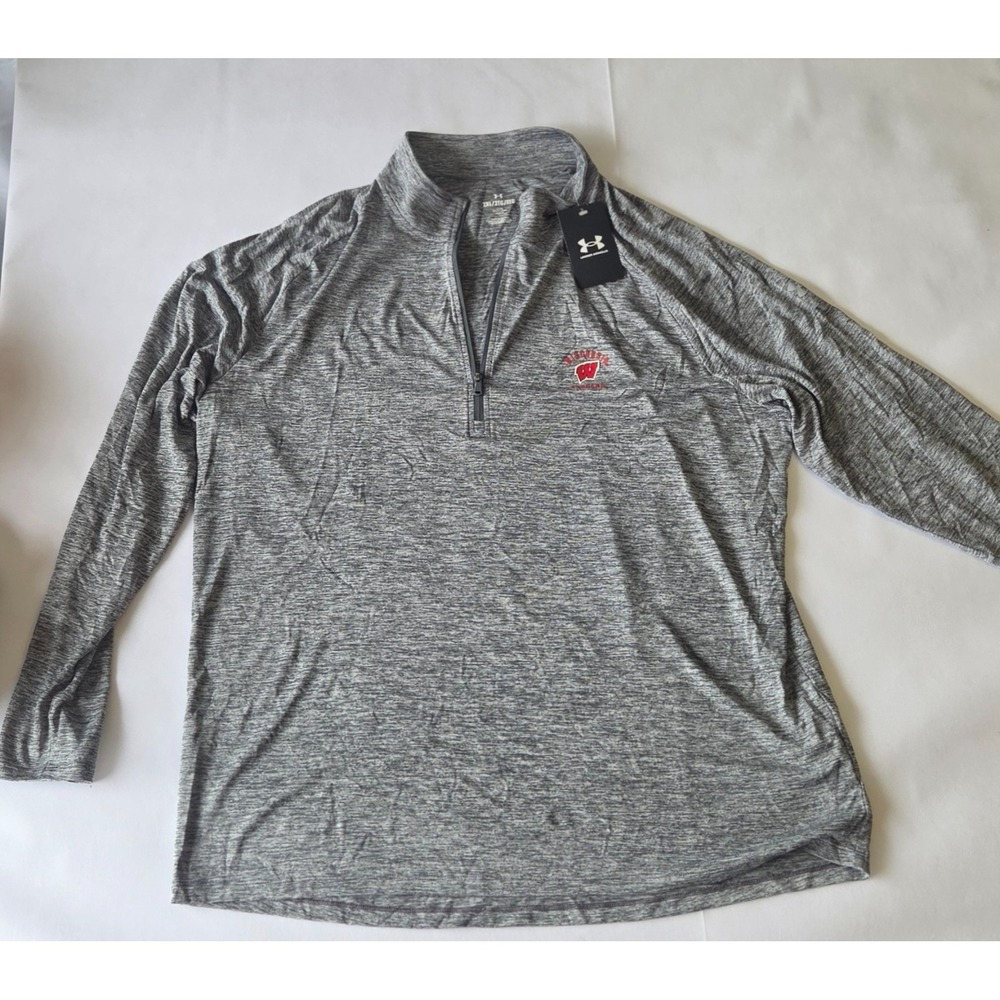 Men's Under Armour Wisconsin Badgers Quarter Zip, Size 2XL, NWT